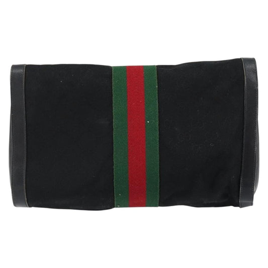 Gucci Sherry line pouch Canvas, BLACK, CANVAS, Clutche & pouche