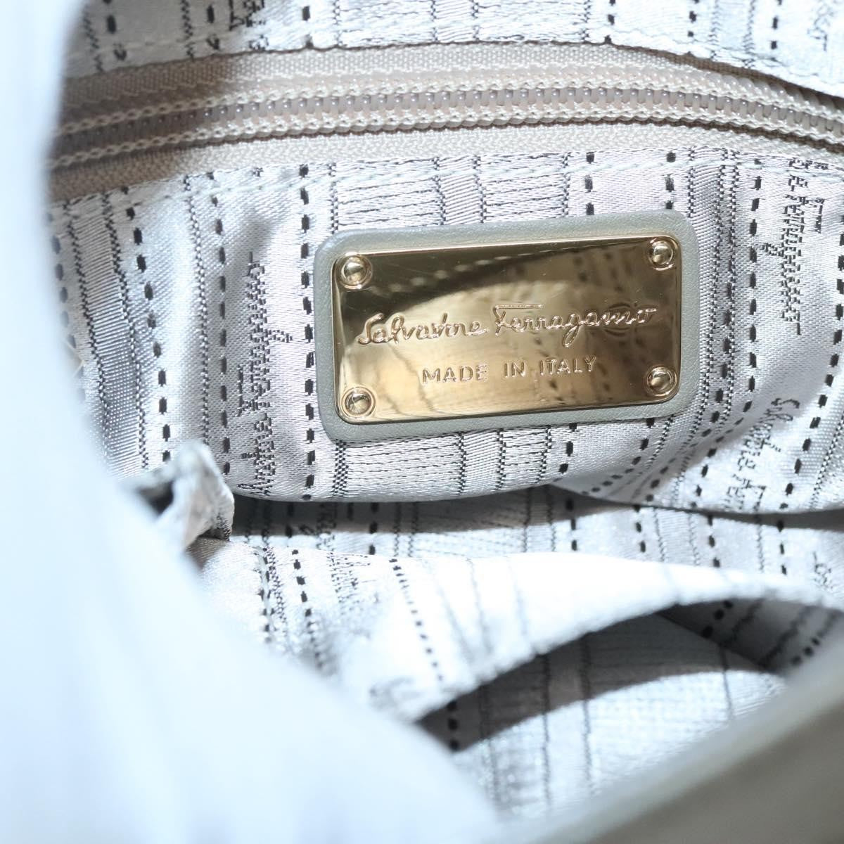 Salvatore Ferragamo Sofia Satchel Smooth Leather, GRAY, LEATHER, Handbag