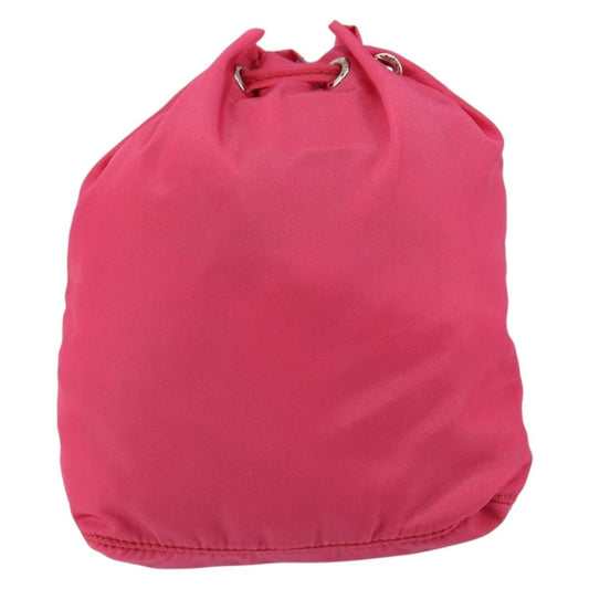 Prada Drawstring Wristlet Bucket Bag Tessuto, PINK, NYLON, Clutche & pouche