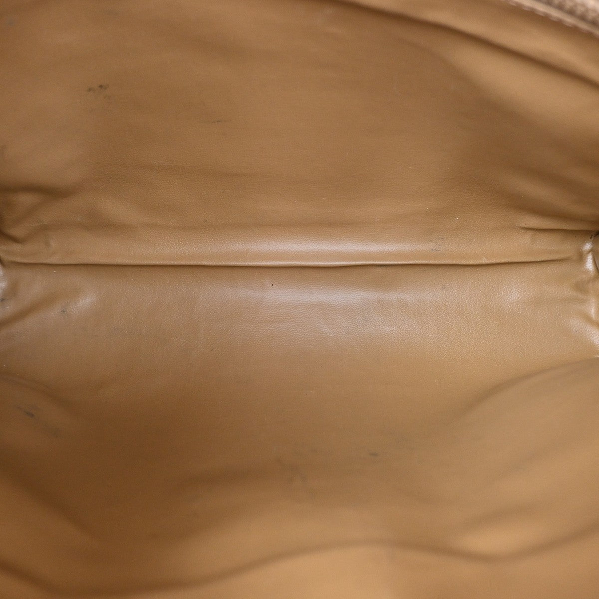 Celine Vintage Zip Wristlet Clutch Macadam Coated Canvas, BEIGE, CANVAS, Clutche & pouche