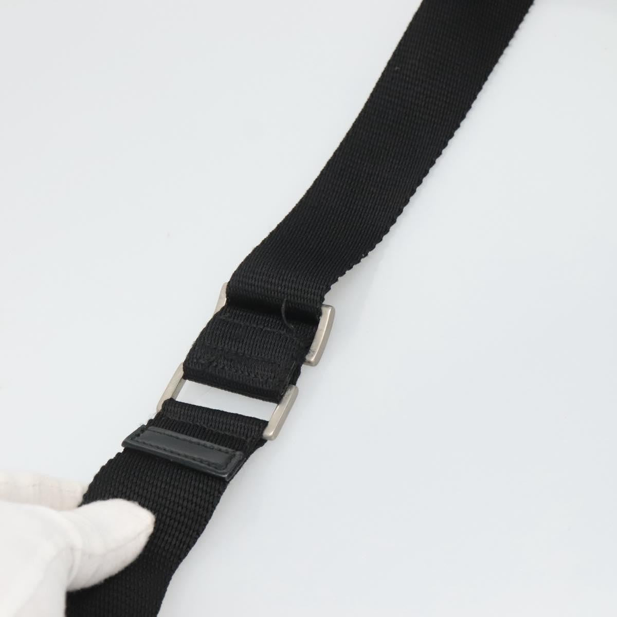 Prada Buckle Messenger Bag Tessuto, BLACK, NYLON, Shoulder bag