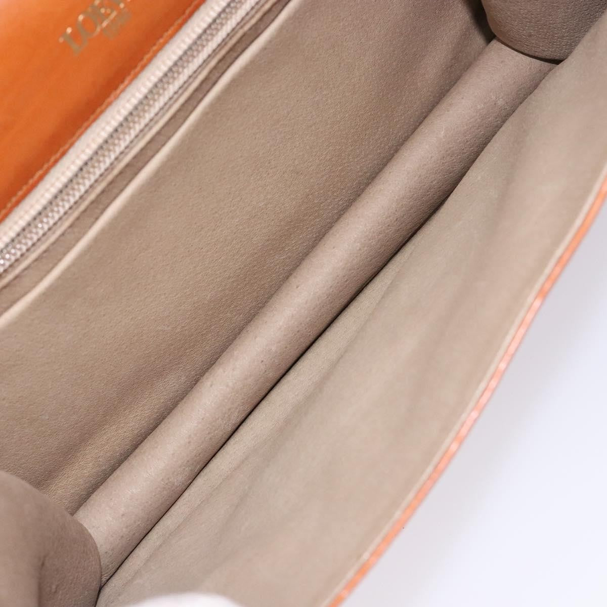 Loewe Anagram handbag Leather, BROWN, LEATHER, Handbag