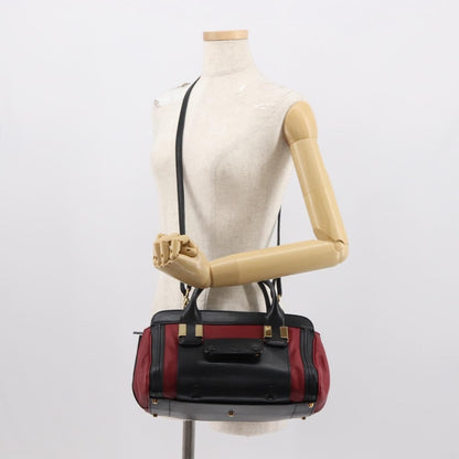 Chloe Alice Satchel Leather, RED, LEATHER, Handbag