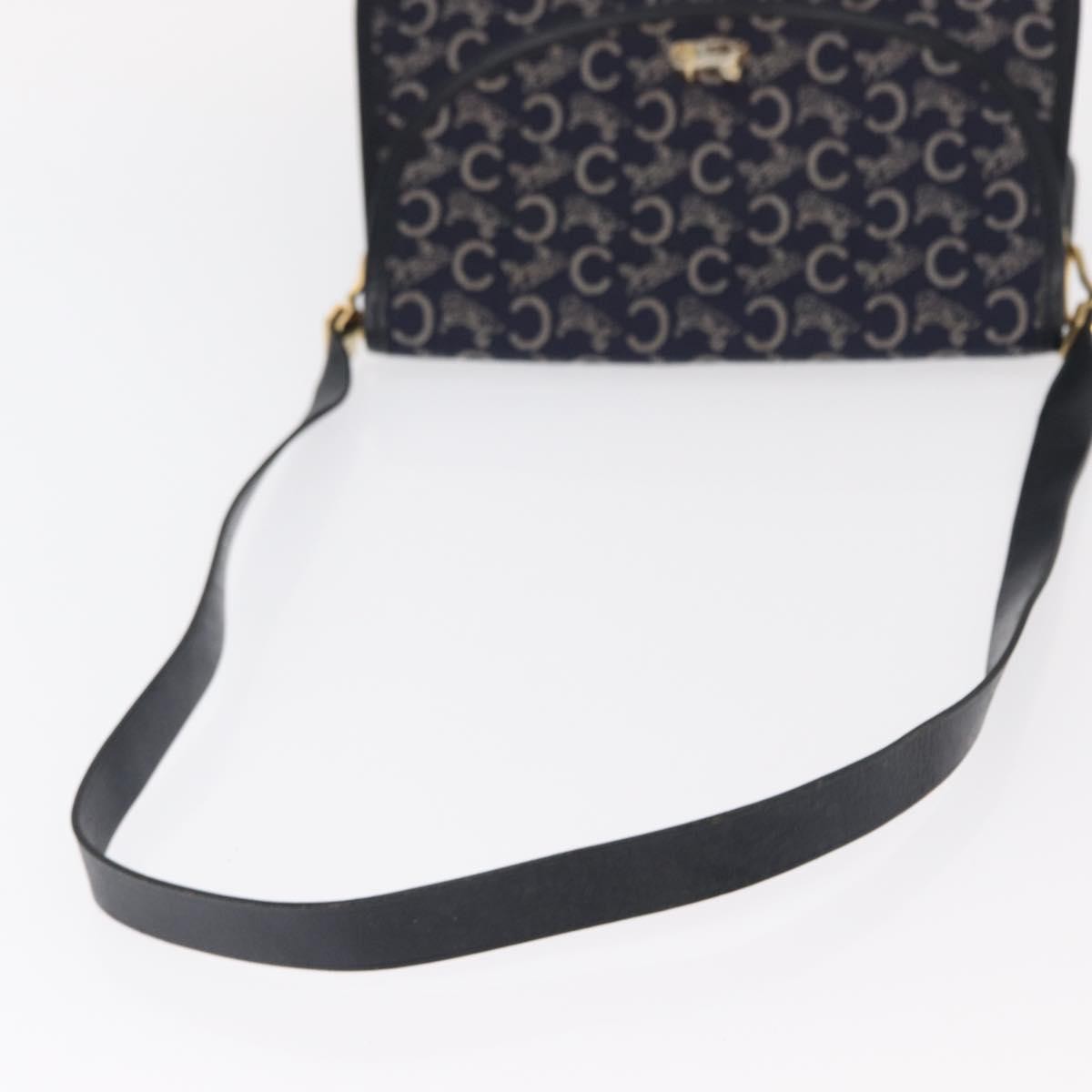 Celine C Sulky Shoulder bag Canvas, NAVY, CANVAS, Shoulder bag