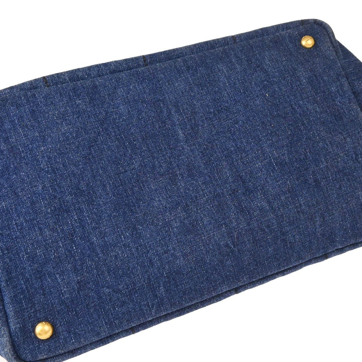 Prada Canapa Convertible Tote Denim, BLUE, DENIM_JEANS, Tote bag