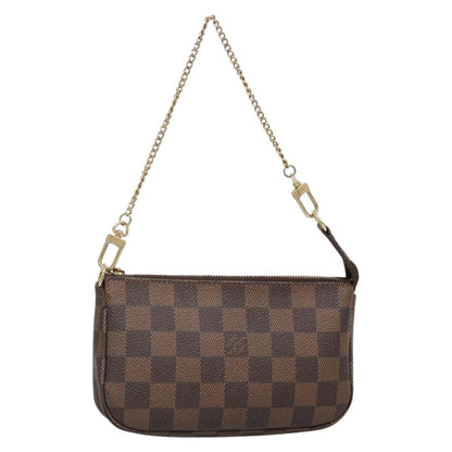 Louis Vuitton Pochette Accessoires Damier, BROWN, CANVAS, Clutche & pouche