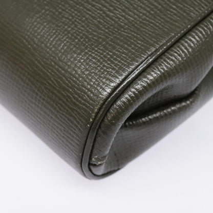 Celine Vintage Circle Logo Crossbody Bag Leather, KHAKI, LEATHER, Crossbody bag