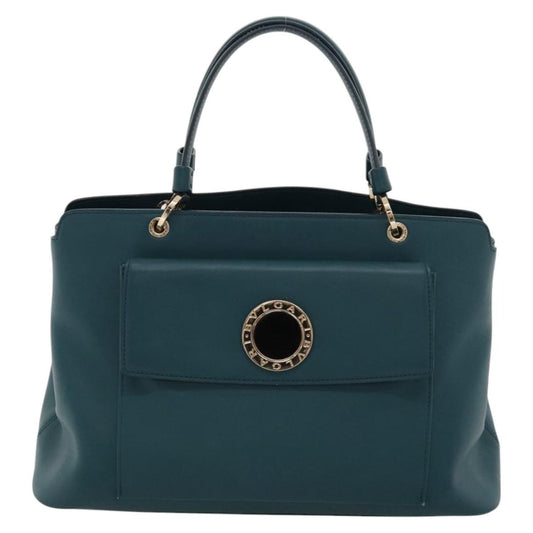 Bvlgari Handbag Leather, TURQUOISE, LEATHER, Handbag
