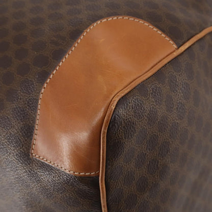 Celine Vintage Duffle Bag Macadam Coated Canvas, BROWN, CANVAS, Travel bag