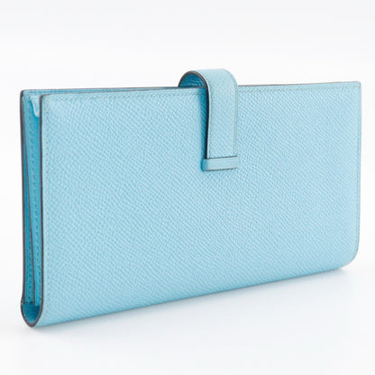 Hermes Bearn Wallet Epsom, BLUE, LEATHER, Wallets