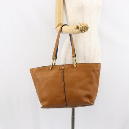 Chloe Keri Tote Leather, BROWN, LEATHER, Tote bag