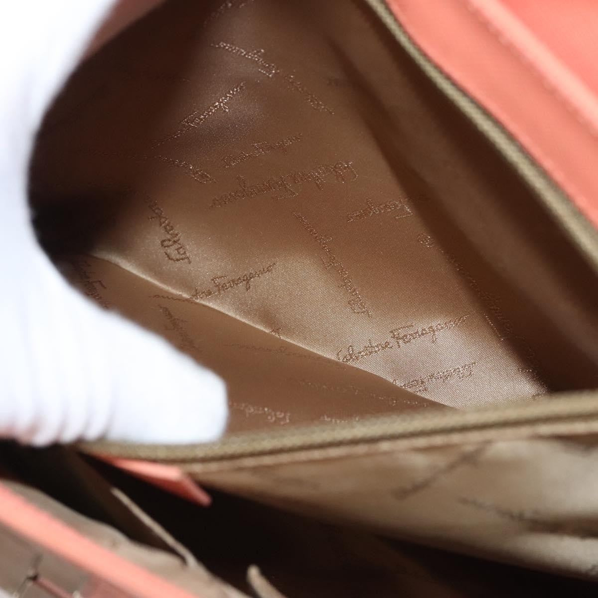 Salvatore Ferragamo Gancini handbag Leather, PINK, LEATHER, Handbag