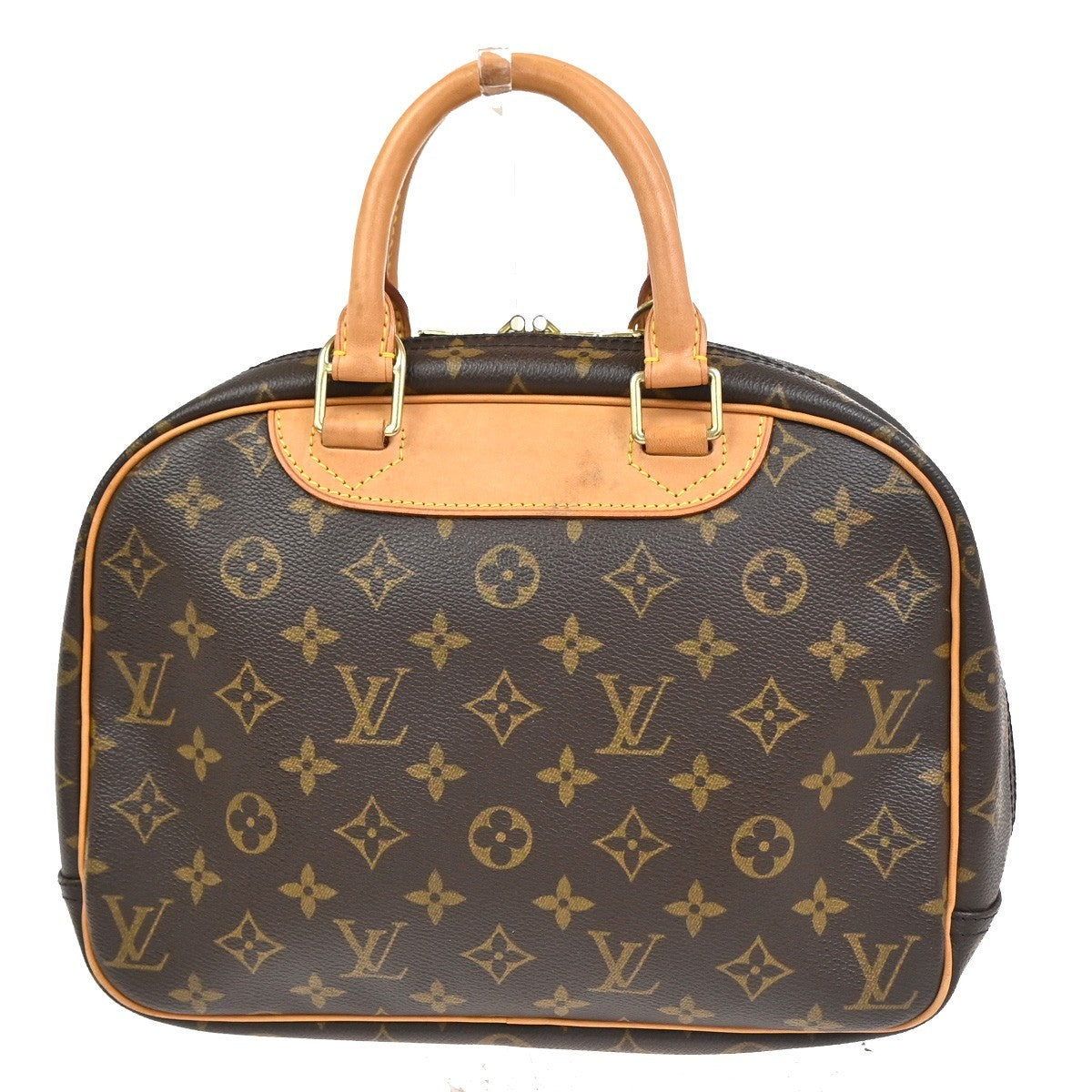 Louis Vuitton Trouville Handbag Monogram Canvas, Brown, Leather, Handbag