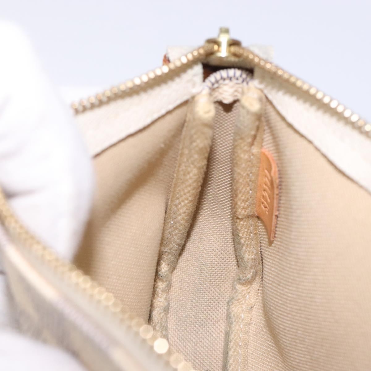 Louis Vuitton Pochette Accessoires Damier, WHITE, CANVAS, Clutche & pouche