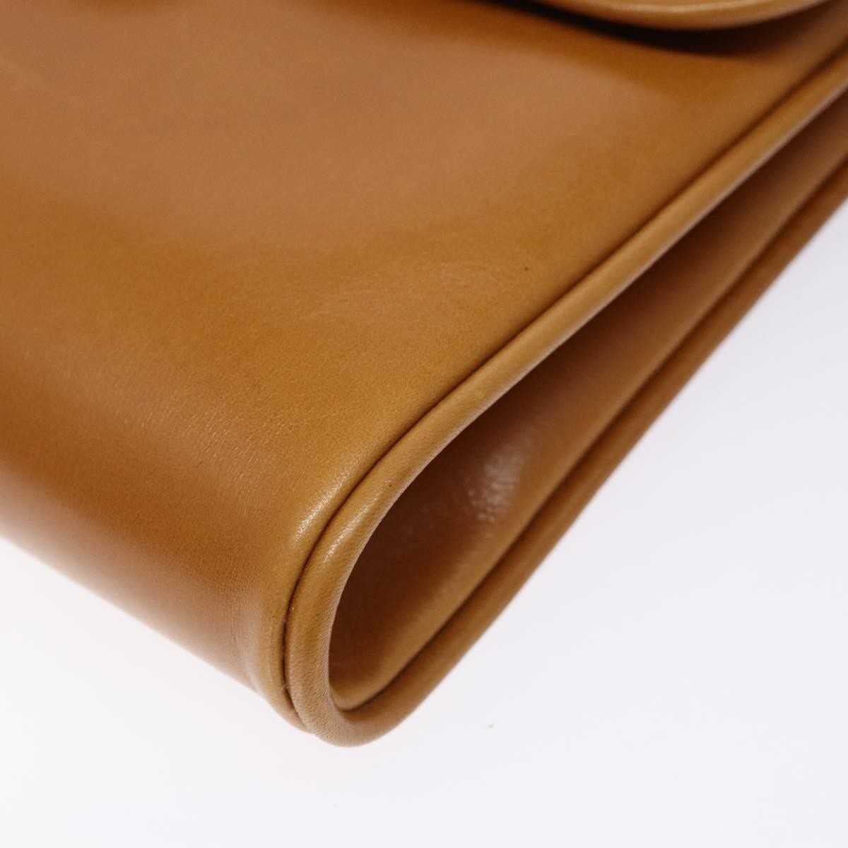 Gucci Vintage Flap Crossbody Bag Leather, BROWN, LEATHER, Shoulder bag