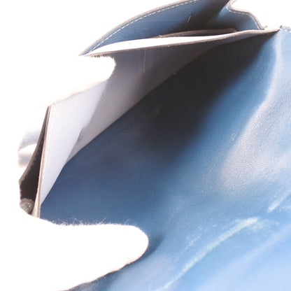 Hermes Dogon Duo Combined Wallet Leather, BLUE, CALFSKIN, Wallets