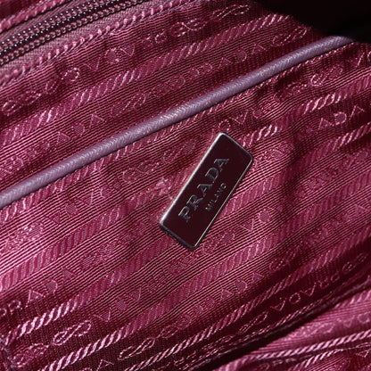 Prada Vintage Zip Tote Tessuto, BURGUNDY, NYLON, Tote bag