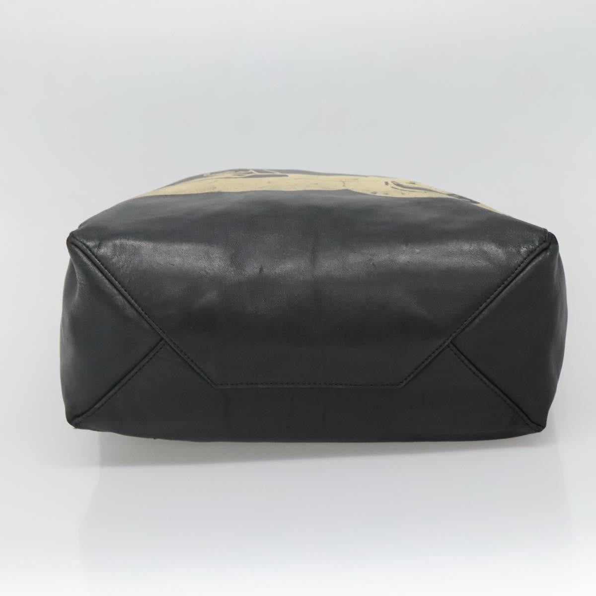 Celine Vertical Cabas Tote Printed Leather, BLACK, LEATHER, Tote bag