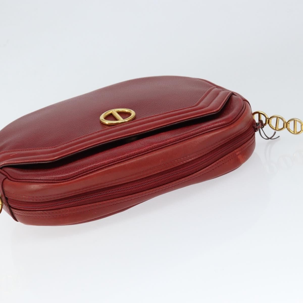 Christian Dior Vintage Shoulder Bag Leather, RED, LEATHER, Shoulder bag