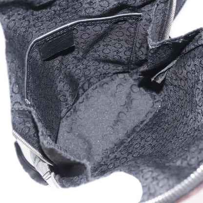 Celine Vintage Macadam Backpack Canvas and Leather, SILVER, PVC, Backpack