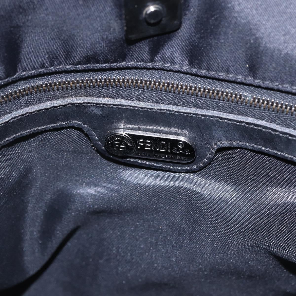 Fendi Vintage FF Tote Nylon, BLACK, NYLON, Tote bag