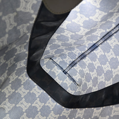 Celine Vintage Macadam Handbag Canvas, BLUE, CANVAS, Tote bag