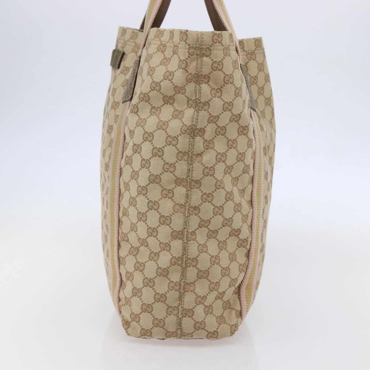 Gucci Original Web Tote GG Canvas, BEIGE, CANVAS, Tote bag