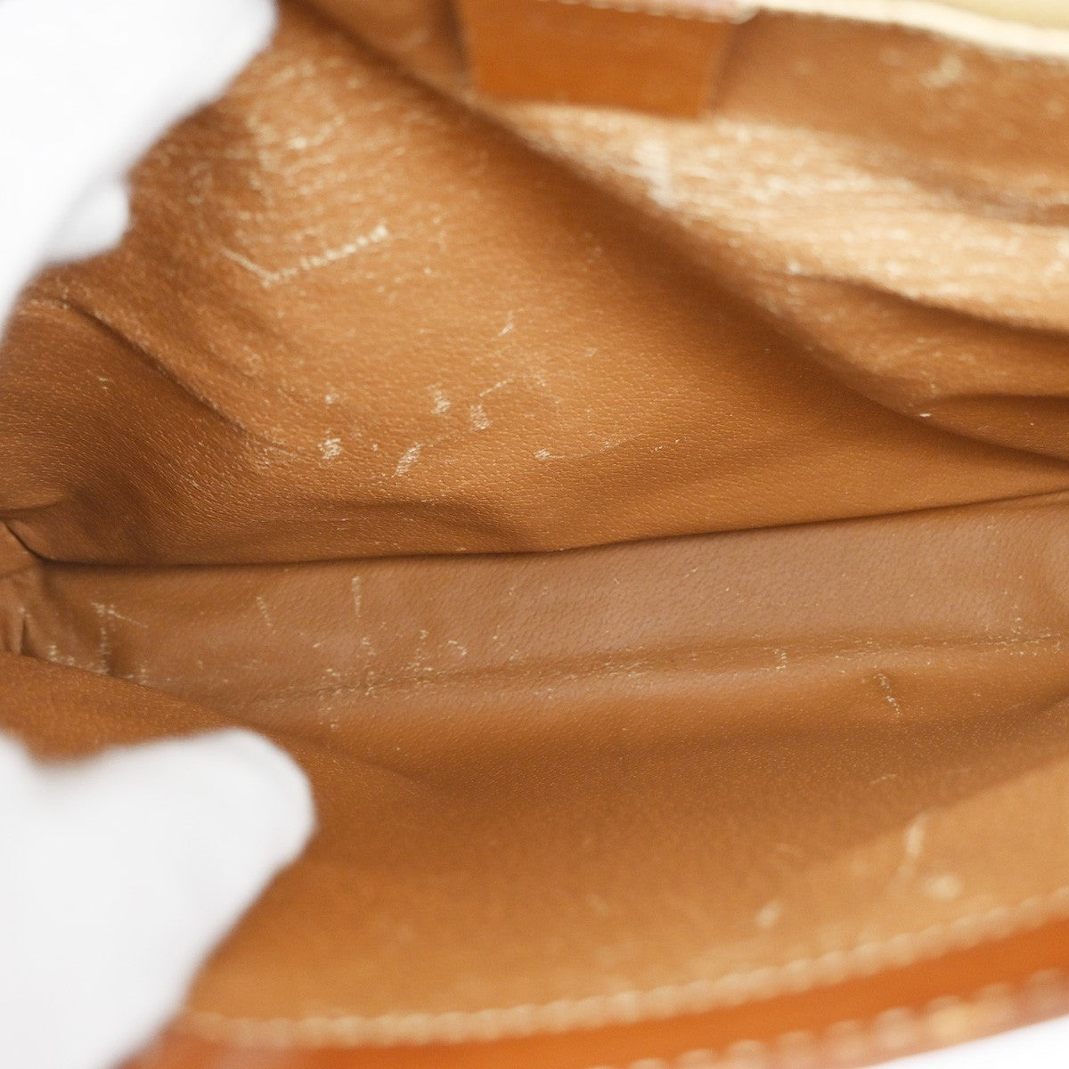 Celine Vintage Macadam Handbag Leather, BROWN, PVC, Handbag