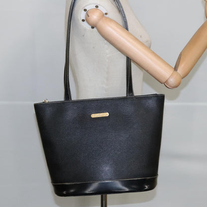 Burberry Handle Tote Leather, BLACK, LEATHER, Tote bag