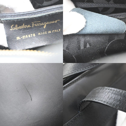 Salvatore Ferragamo Convertible Vara Bow Tote Leather, BLACK, LEATHER, Handbag