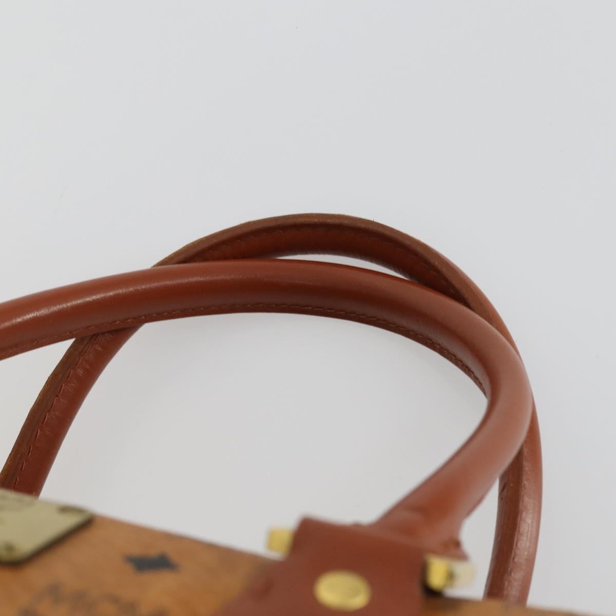 MCM Visetos logogramme Handbag Canvas and Leather, BROWN, CANVAS, Handbag