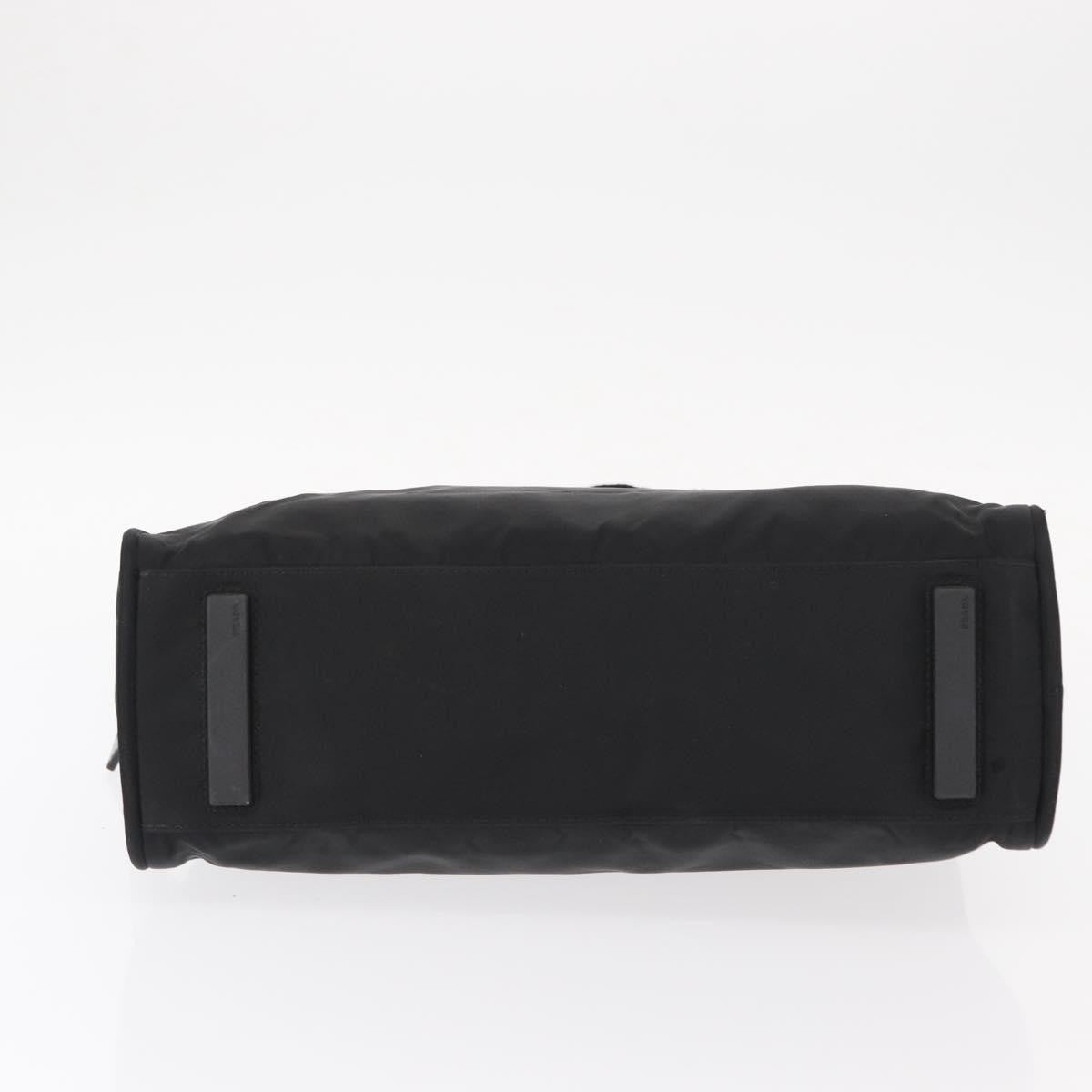 Prada Bowling Shoulder Bag Tessuto, BLACK, NYLON, Shoulder bag