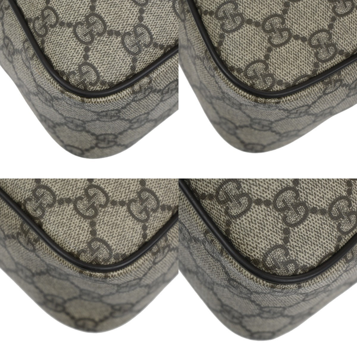 Gucci Front Zip Messenger GG Coated Canvas, BROWN, CANVAS, Shoulder bag