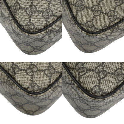 Gucci Front Zip Messenger GG Coated Canvas, BROWN, CANVAS, Shoulder bag