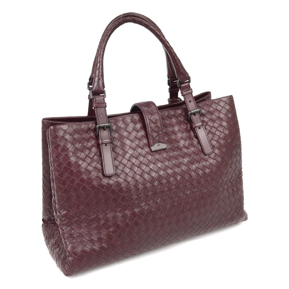 Bottega Veneta Roma Bag Intrecciato Nappa, BROWN, LEATHER, Tote bag