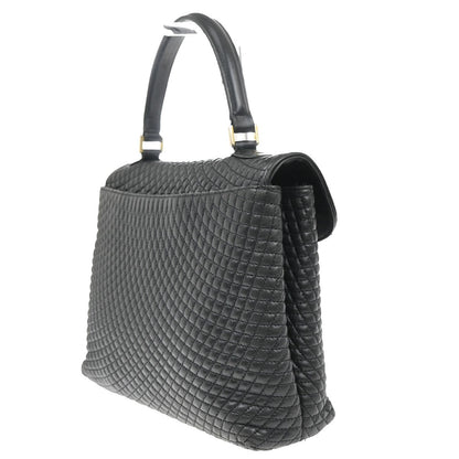 Bally Vintage Handbag Quilted Leather, BLACK, LEATHER, Handbag