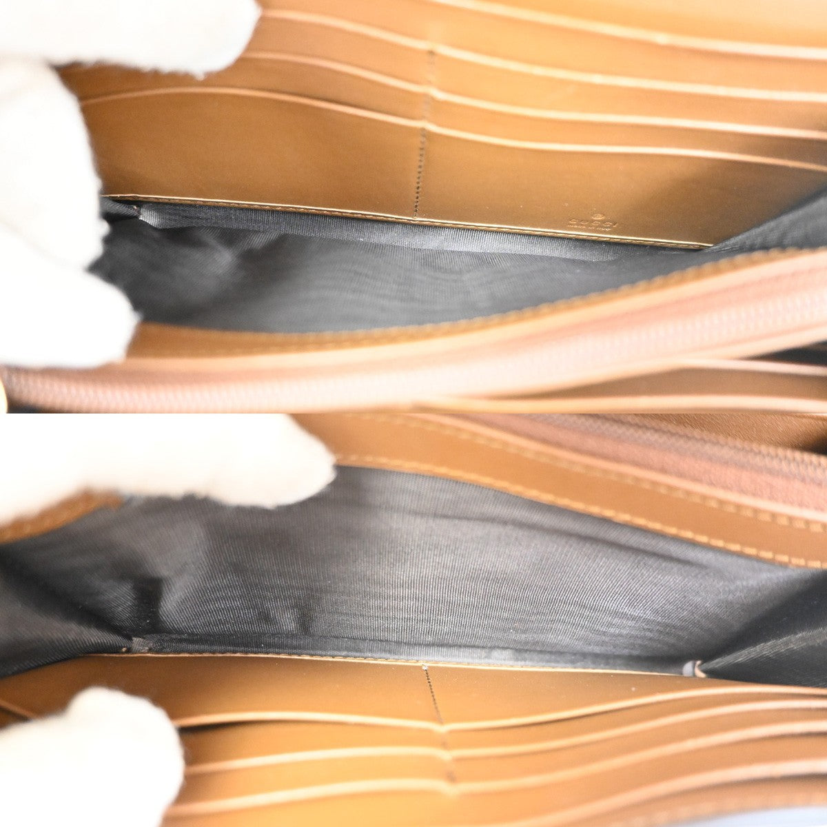 Gucci Padlock Continental Chain Wallet GG Coated Canvas and Leather, BROWN, CANVAS, Clutche & pouche