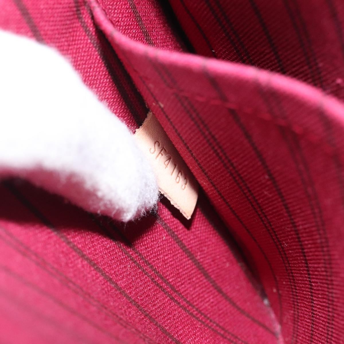 Louis Vuitton Neverfull Pochette Monogram Canvas, BROWN, CANVAS, Tote bag