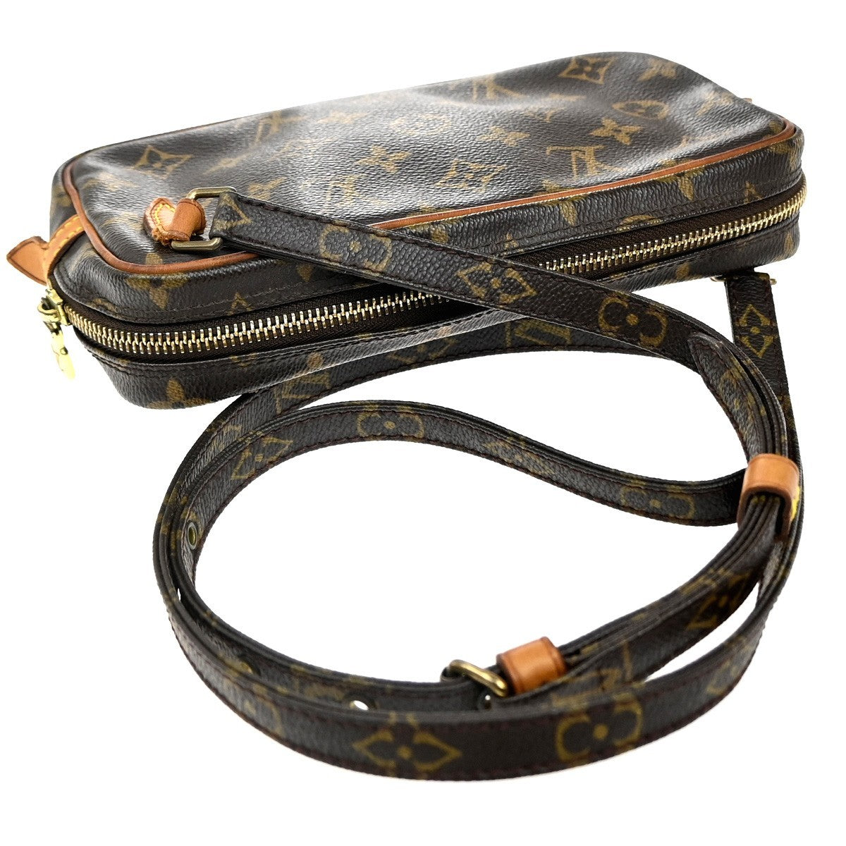 Louis Vuitton Pochette Marly Bandouliere Bag Monogram Canvas, BROWN, CANVAS, Shoulder bag