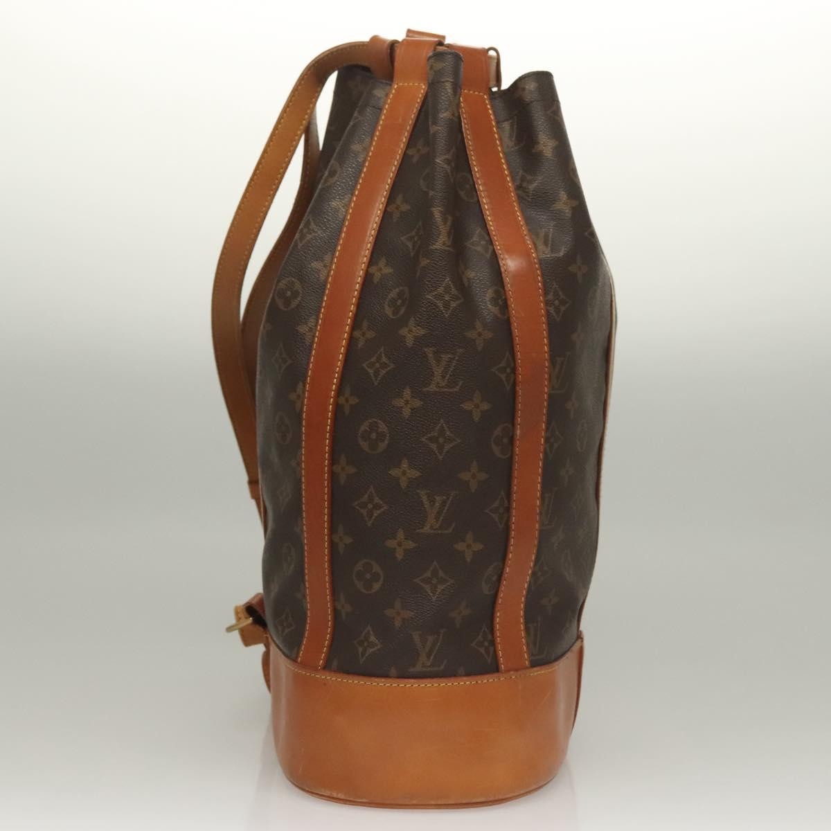 Louis Vuitton Randonnee Backpack Monogram Canvas, BROWN, CANVAS, Shoulder bag