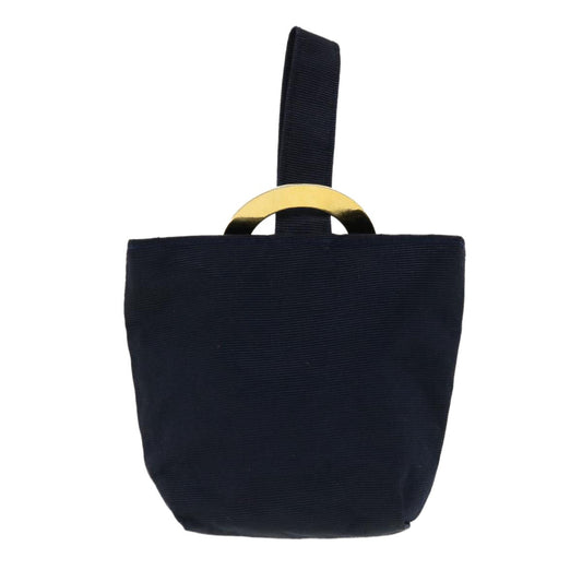 Celine Circle Logo Pouch Nylon, NAVY, CANVAS, Clutche & pouche