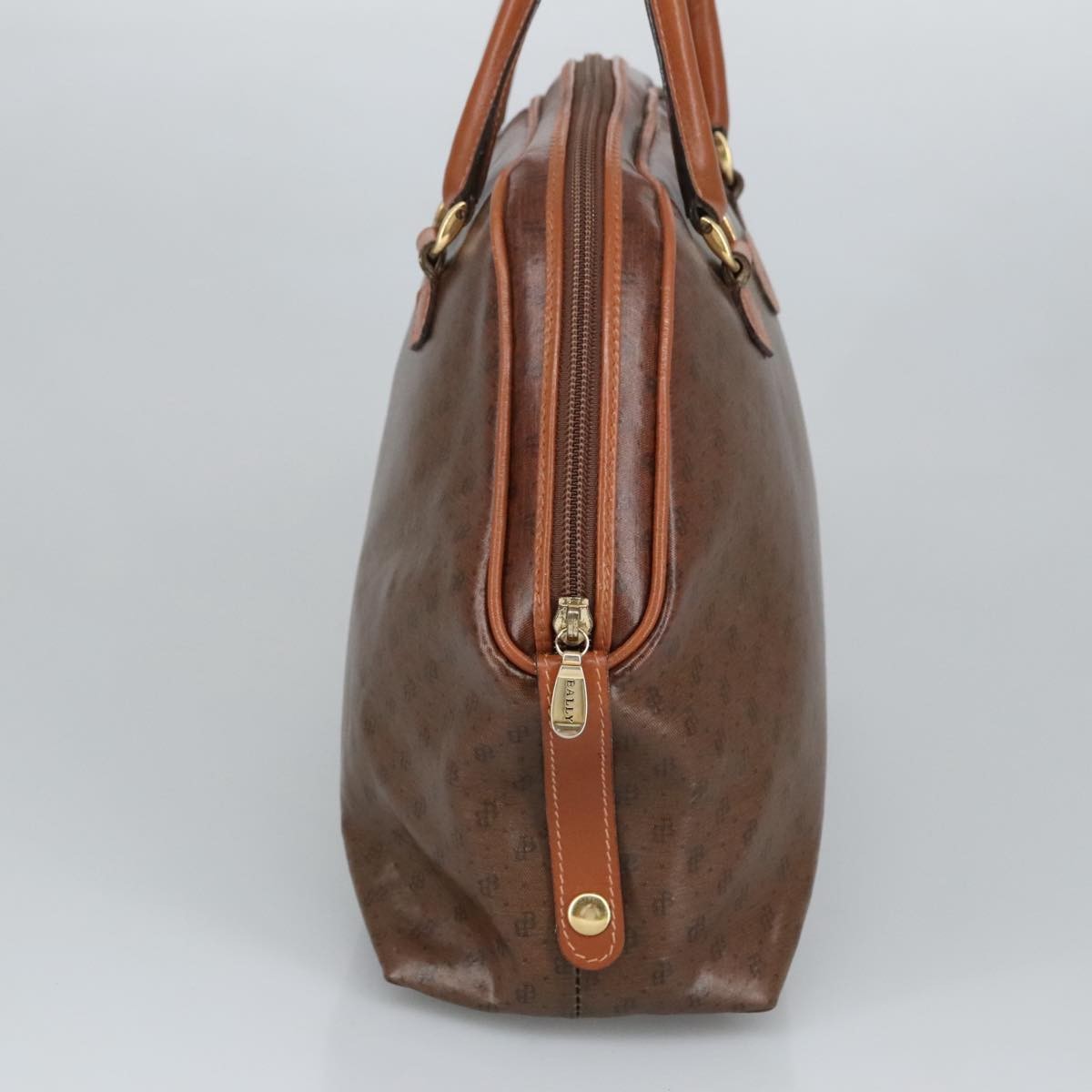 Bally Vintage Tote Bag Canvas, BROWN, CANVAS, Tote bag