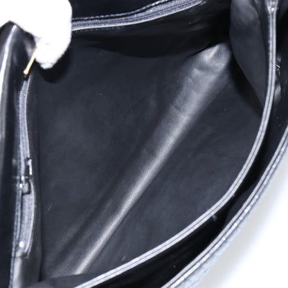 Bally Vintage Handbag Quilted Leather, BLACK, LEATHER, Handbag