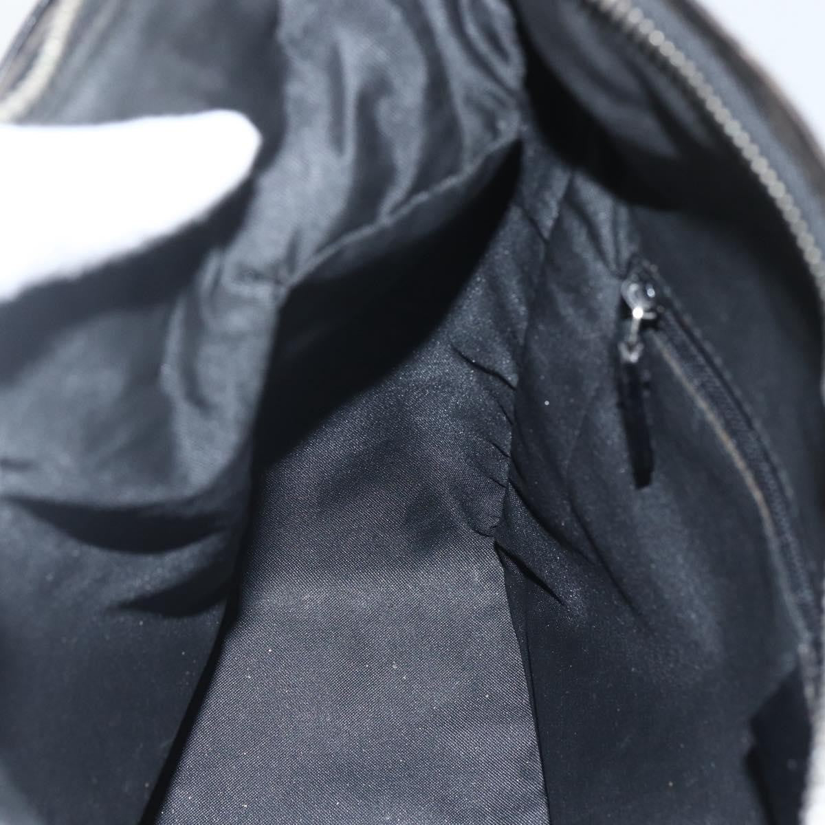 Gucci Vintage Zip Hobo GG Canvas and Leather, BLACK, CANVAS, Shoulder bag