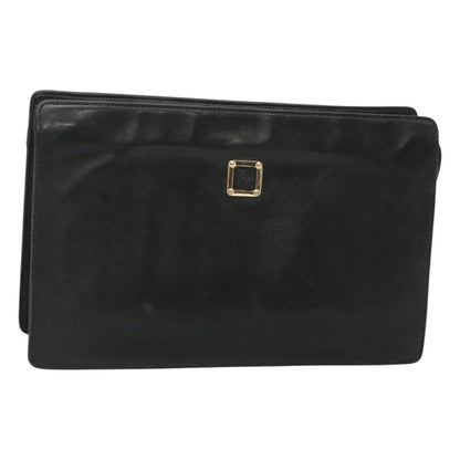 Loewe Anagram Clutch Bag Leather, BLACK, LEATHER, Clutche & pouche