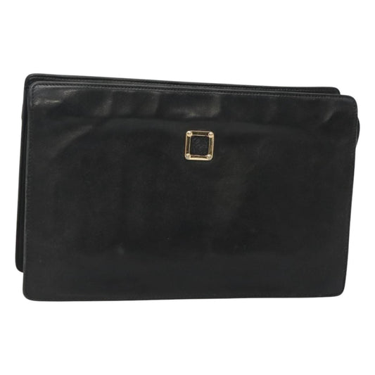 Loewe Anagram Clutch Bag Leather, BLACK, LEATHER, Clutche & pouche