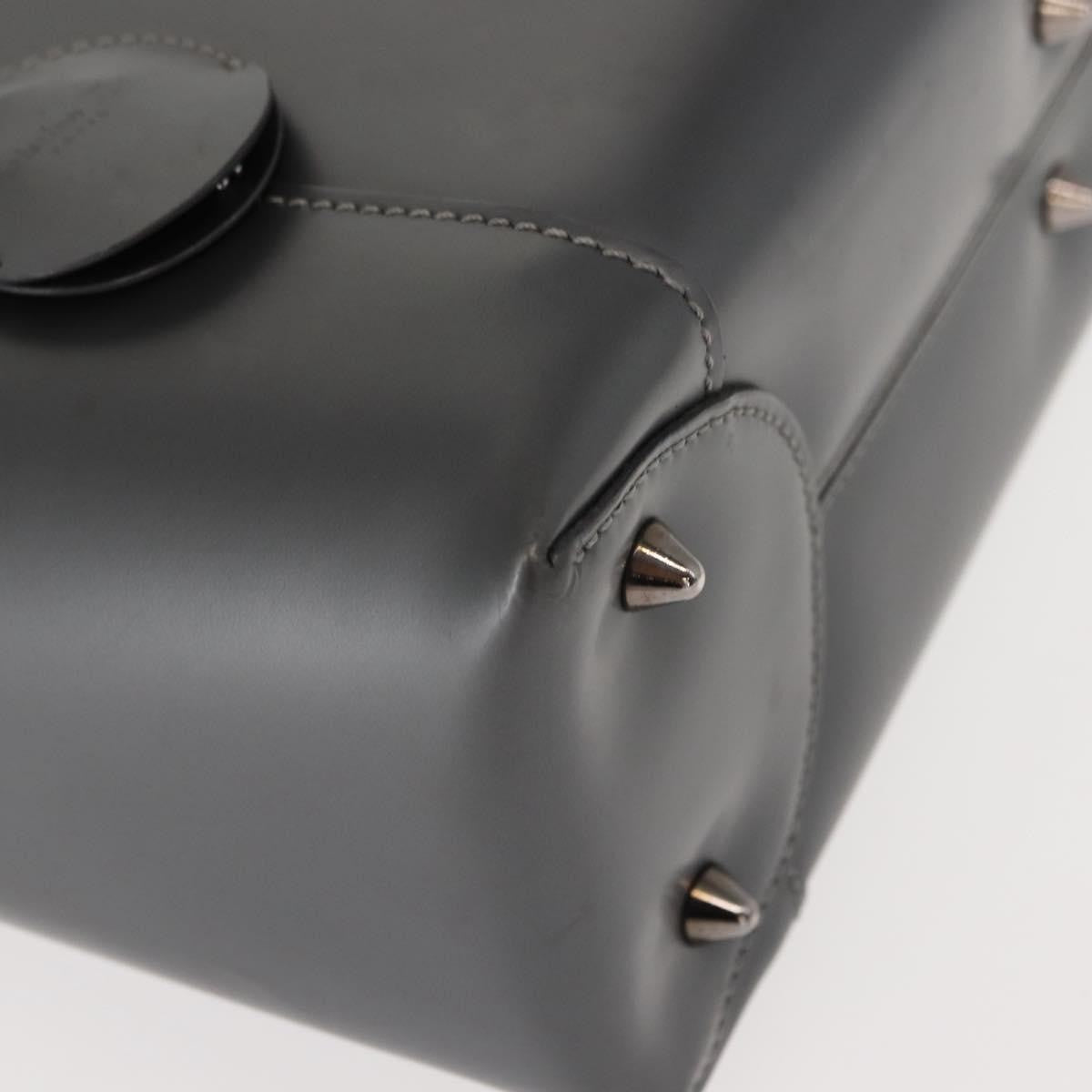 Christian Dior Vintage Handbag Leather, GRAY, LEATHER, Handbag