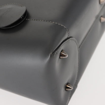 Christian Dior Vintage Handbag Leather, GRAY, LEATHER, Handbag