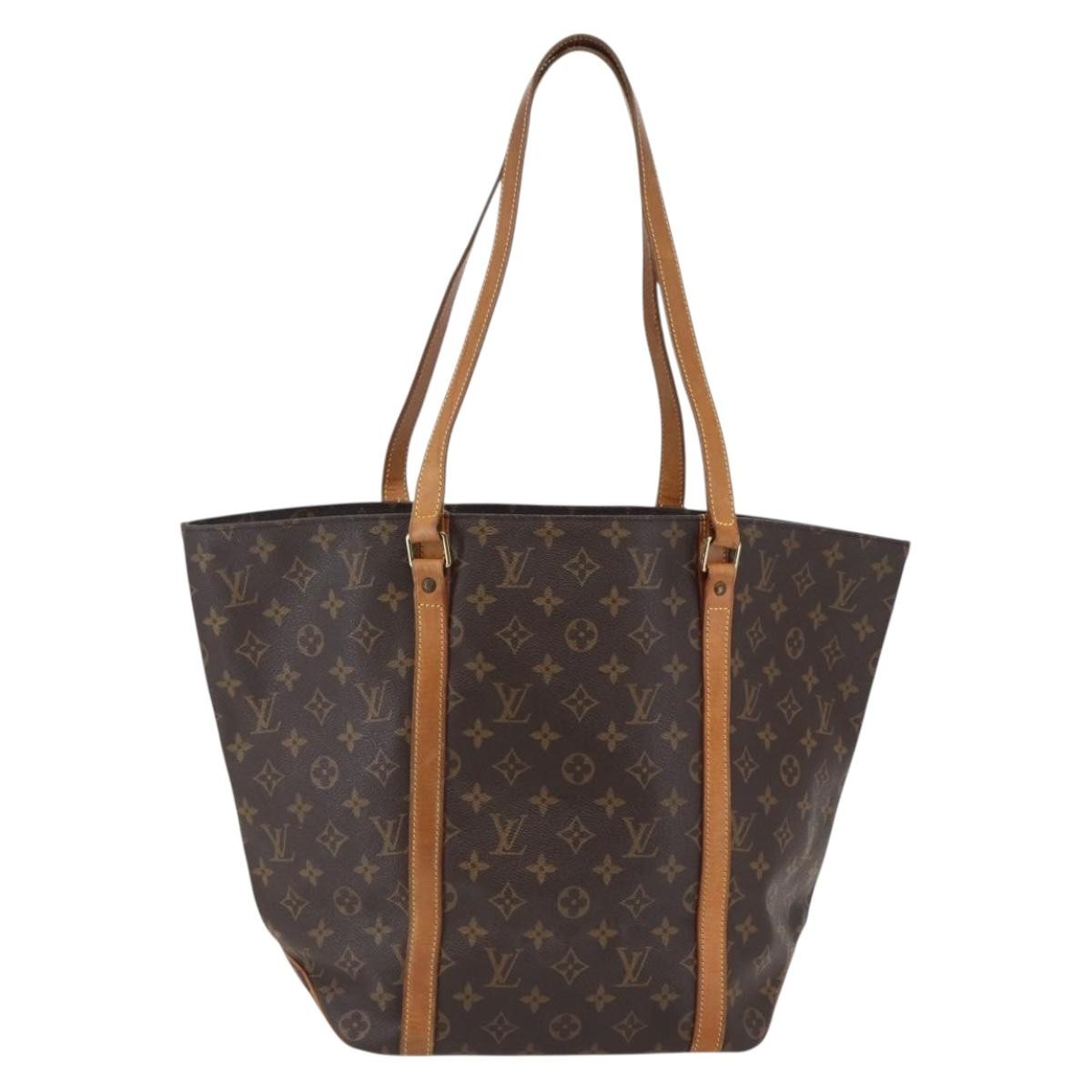 Louis Vuitton Shopping Sac Handbag Monogram Canvas, BROWN, CANVAS, Tote bag