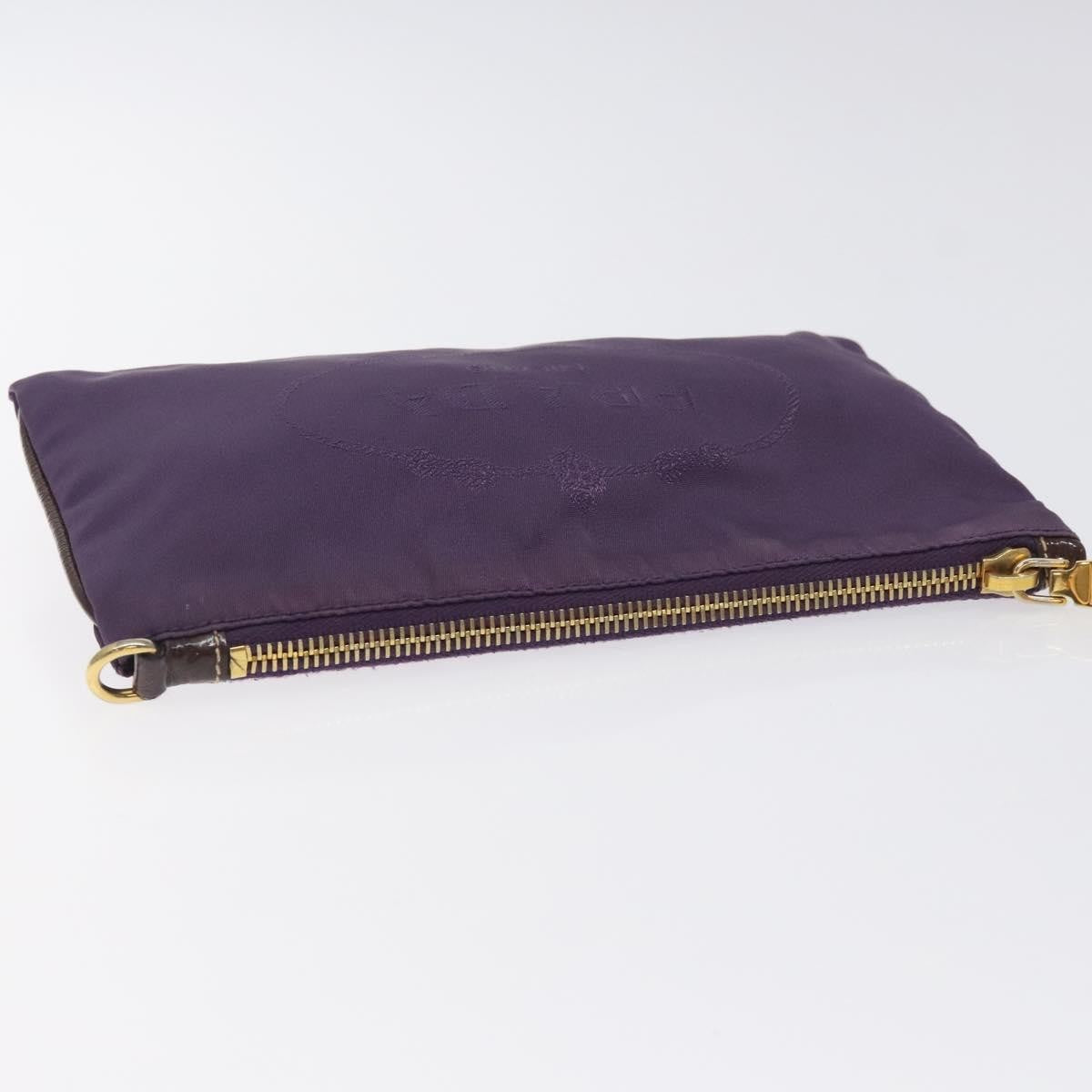Prada Zip Pouch Tessuto, PURPLE, NYLON, Clutche & pouche